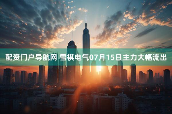 配资门户导航网 雪祺电气07月15日主力大幅流出